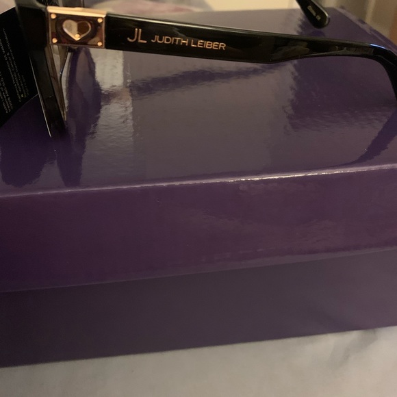 New Judith Leiber Black and Brown Sunglasses